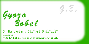 gyozo bobel business card